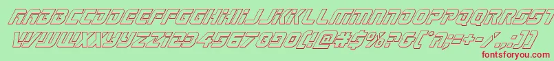 Legiosabinaoutital Font – Red Fonts on Green Background