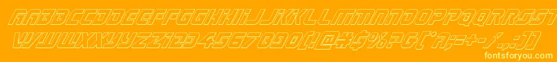 Legiosabinaoutital Font – Yellow Fonts on Orange Background