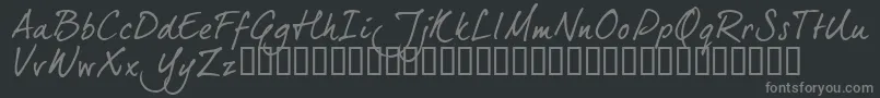 Dj5ctrial Font – Gray Fonts on Black Background