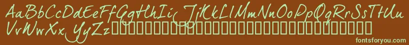 Dj5ctrial Font – Green Fonts on Brown Background