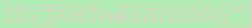 Dj5ctrial Font – Pink Fonts on Green Background