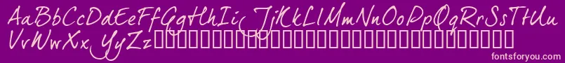 Dj5ctrial Font – Pink Fonts on Purple Background