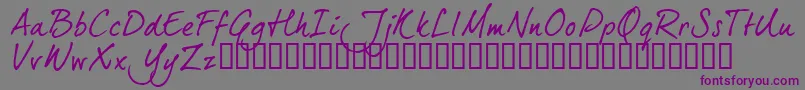Шрифт Dj5ctrial – фиолетовые шрифты на сером фоне