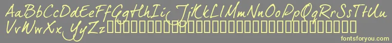 Dj5ctrial Font – Yellow Fonts on Gray Background