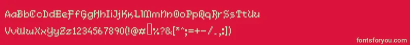 Legendaria Font – Green Fonts on Red Background