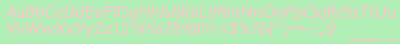 VeracruzMediumita Font – Pink Fonts on Green Background