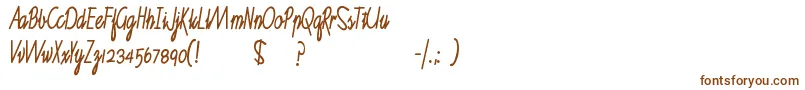 RuthScript-fontti – ruskeat fontit