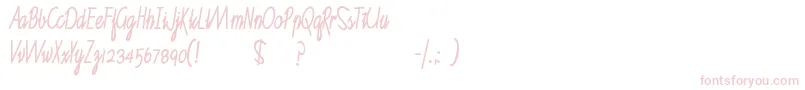 RuthScript Font – Pink Fonts on White Background