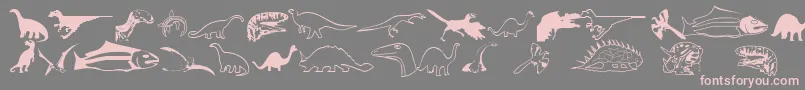 Шрифт Dinosotype – розовые шрифты на сером фоне