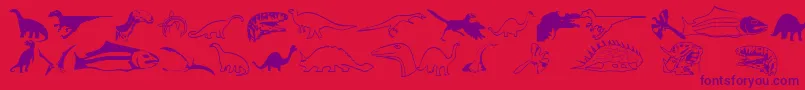 Dinosotype Font – Purple Fonts on Red Background