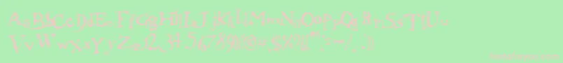 MorphineJack Font – Pink Fonts on Green Background