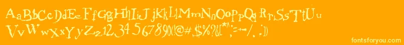 MorphineJack Font – Yellow Fonts on Orange Background