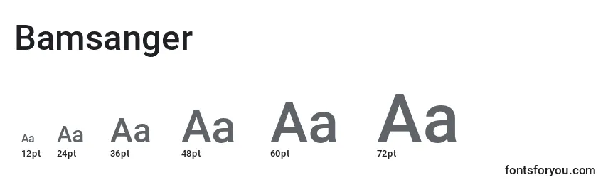 Bamsanger Font Sizes