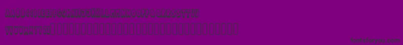 Funtlecaps-fontti – mustat fontit violetilla taustalla
