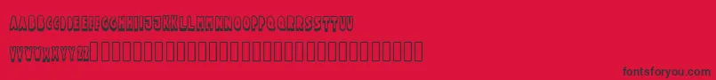 Funtlecaps-Schriftart – Schwarze Schriften auf rotem Hintergrund