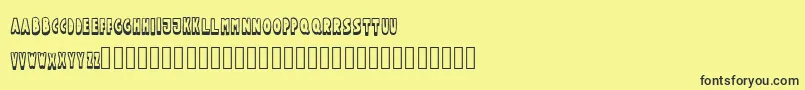 Funtlecaps Font – Black Fonts on Yellow Background