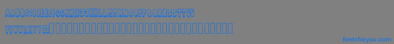 Fonte Funtlecaps – fontes azuis em um fundo cinza