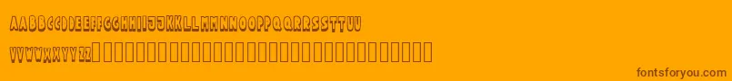 Шрифт Funtlecaps – коричневые шрифты на оранжевом фоне