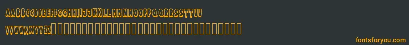 フォントFuntlecaps – 黒い背景にオレンジの文字