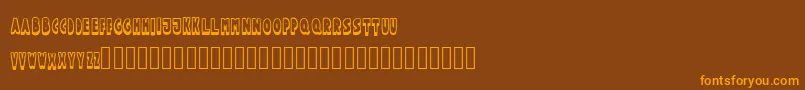 Шрифт Funtlecaps – оранжевые шрифты на коричневом фоне