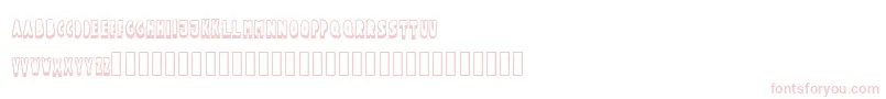 Fonte Funtlecaps – fontes rosa em um fundo branco