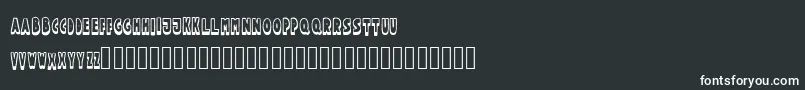 Шрифт Funtlecaps – белые шрифты на чёрном фоне