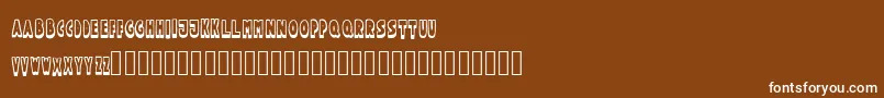 Funtlecaps Font – White Fonts on Brown Background