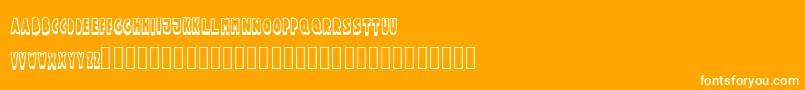 Funtlecaps Font – White Fonts on Orange Background