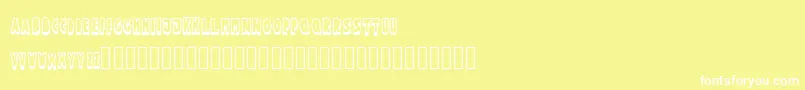 Funtlecaps Font – White Fonts on Yellow Background