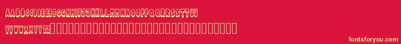 Funtlecaps Font – Yellow Fonts on Red Background