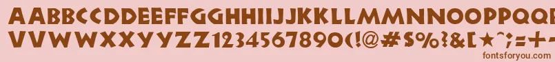 N691DecoRegular Font – Brown Fonts on Pink Background
