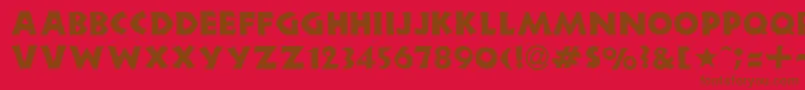 Weitere Informationen zur N691DecoRegular-Schriftart N691DecoRegular-Schriftart – Braune Schriften auf rotem Hintergrund