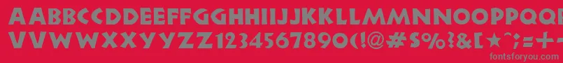 N691DecoRegular Font – Gray Fonts on Red Background