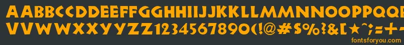 Шрифт N691DecoRegular – оранжевые шрифты на чёрном фоне