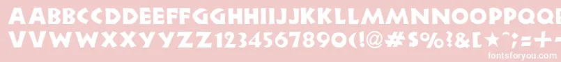 N691DecoRegular Font – White Fonts on Pink Background