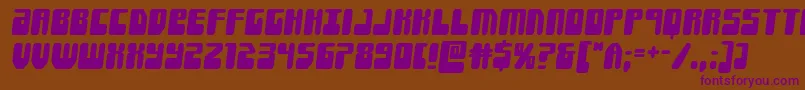 Forcemajeuresemital Font – Purple Fonts on Brown Background