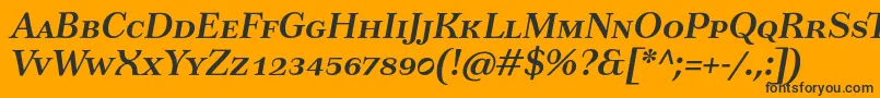 TusarscBolditalic Font – Black Fonts on Orange Background