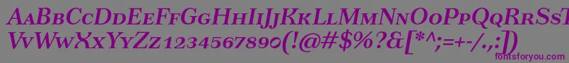 Шрифт TusarscBolditalic – фиолетовые шрифты на сером фоне