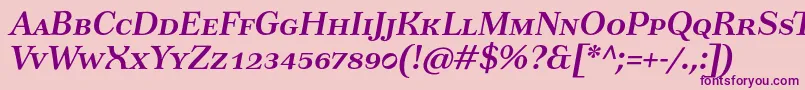 TusarscBolditalic Font – Purple Fonts on Pink Background