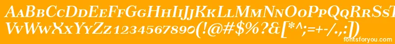 TusarscBolditalic Font – White Fonts on Orange Background