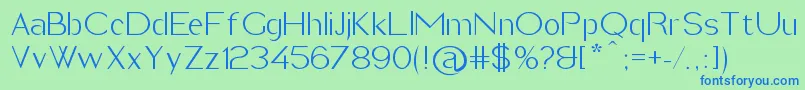 ImeldaLight Font – Blue Fonts on Green Background