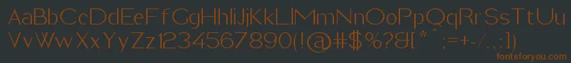 ImeldaLight Font – Brown Fonts on Black Background