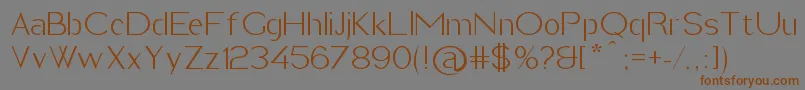 ImeldaLight Font – Brown Fonts on Gray Background