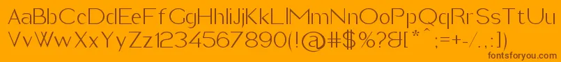 ImeldaLight Font – Brown Fonts on Orange Background