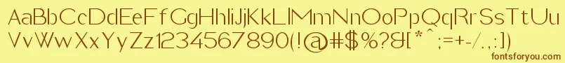 ImeldaLight Font – Brown Fonts on Yellow Background