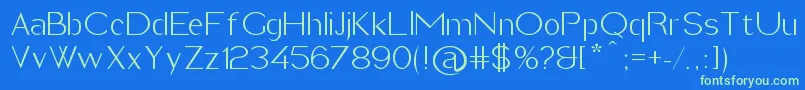 ImeldaLight Font – Green Fonts on Blue Background