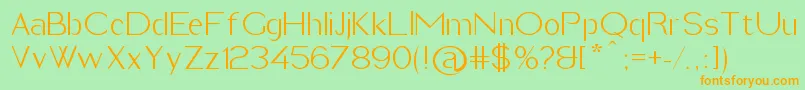 ImeldaLight Font – Orange Fonts on Green Background