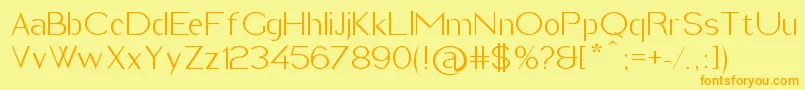 ImeldaLight Font – Orange Fonts on Yellow Background