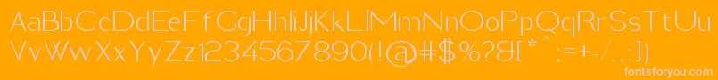 ImeldaLight Font – Pink Fonts on Orange Background
