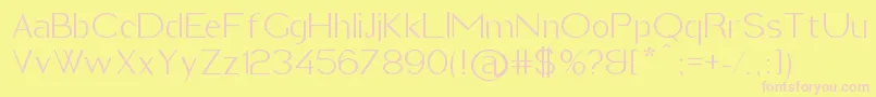 ImeldaLight Font – Pink Fonts on Yellow Background